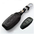 Simple Genuine Leather Auto Key Bags Smart for Ford Maverick - Black