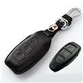 Simple Genuine Leather Auto Key Bags Smart for Ford Mondeo - Black