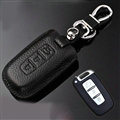Simple Genuine Leather Auto Key Bags Smart for Hyundai Sonata - Black