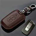 Simple Genuine Leather Auto Key Bags Smart for KIA Sportage - Brown