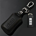 Simple Genuine Leather Auto Key Bags Smart for Mitsubishi Outlander - Black