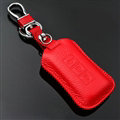 Simple Genuine Leather Auto Key Bags Smart for Mitsubishi Outlander - Red