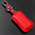 Simple Genuine Leather Auto Key Bags Smart for Mitsubishi Pajero Sport - Red