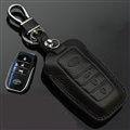 Simple Genuine Leather Auto Key Bags Smart for Toyota Camry - Black