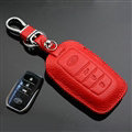 Simple Genuine Leather Auto Key Bags Smart for Toyota Highlander - Red