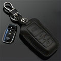 Simple Genuine Leather Auto Key Bags Smart for Toyota RAV4 - Black