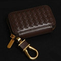 Special Universal Genuine Leather Square Auto Key Bags - Coffee