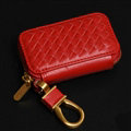 Special Universal Genuine Leather Square Auto Key Bags - Red