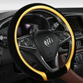 Exquisite Car Steering Wheel Wrap Velvet 15 Inch 38CM - Black Yellow
