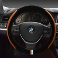 Personalized Car Steering Wheel Wrap Velvet 15 Inch 38CM - Coffee