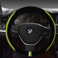 Personalized Car Steering Wheel Wrap Velvet 15 Inch 38CM - Green