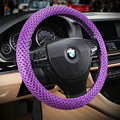 Cheapest Fun Car Steering Wheel Wrap Ice Silk 15 Inch 38CM - Purple
