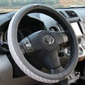 Exquisite Car Steering Wheel Wrap Ice Silk 15 Inch 38CM - Grey