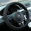 Unique Car Steering Wheel Wrap Ice Silk 15 Inch 38CM - Black