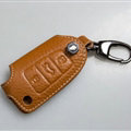 Fashion Genuine Leather Automobile Key Bags Fold for Audi A3 - Yellow