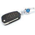 Funky Genuine Leather Auto Key Bags Fold for Audi A6L - Blue