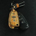 Retro Genuine Leather Auto Key Bags Fold for Audi A3 - Brown