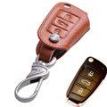 Special Genuine Leather Automobile Key Bags Fold for Audi A5 - Orange