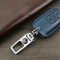 Unique Genuine Leather Key Ring Auto Key Bags Smart for Audi A6L - Blue