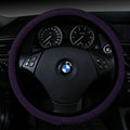 High Quality Flax Universal Elastic Auto Steering Wheel Covers 15 inch 38CM - Purple