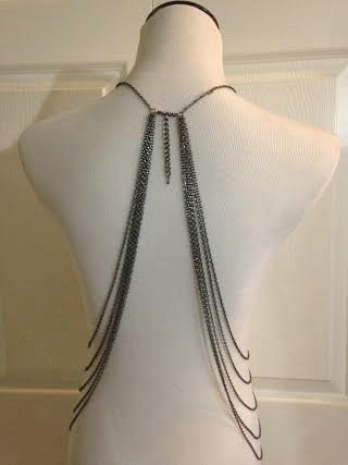 Multilayer Tassel Body Chains Harness Bikini Beach Dress Decro Necklace Jewelry - Gold