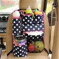Polka Dot Multi-function Car Seat Back Hanging Pocket Thermal Storage Bag for Children - Blue
