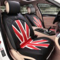 Fashion Mi British Flag Style Universal Vehicle Seat Cushion PU Leather 7pcs Sets - Black Red