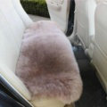 High Quality Wool Universal Car Seat Cushion Winter Fur One Piece Long Pads 1pcs - Bean Paste
