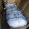 High Quality Wool Universal Car Seat Cushion Winter Fur One Piece Long Pads 1pcs - Gray White