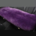 High Quality Wool Universal Car Seat Cushion Winter Fur One Piece Long Pads 1pcs - Purple