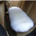 High Quality Wool Universal Car Seat Cushion Winter Fur One Piece Long Pads 1pcs - White