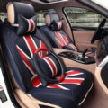 Hot sales Mi British Flag Style Universal Auto Seat Cushion PU Leather 12pcs Sets - Blue Red