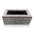 Luxury Crystal Car Tissue Paper Box Case For Vehicle Office Home Creative Decor - White Black