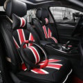 Luxury Mi British Flag Style Universal Car Seat Cushion PU Leather 12pcs Sets - Blue Red