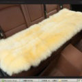 Luxury Pure Wool Universal Car Seat Cushion Winter Sheepskin Fur Auto Long Pads 1pcs - Beige