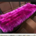 Luxury Pure Wool Universal Car Seat Cushion Winter Sheepskin Fur Auto Long Pads 1pcs - Purple