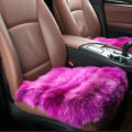 Luxury Pure Wool Universal Car Seat Cushion Winter Sheepskin Fur Auto Pads 1pcs - Purple