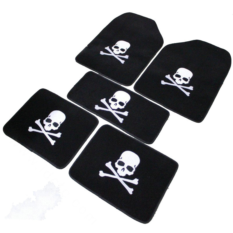 Buy Wholesale New Car Floor Mats Embroidered Skull Plush