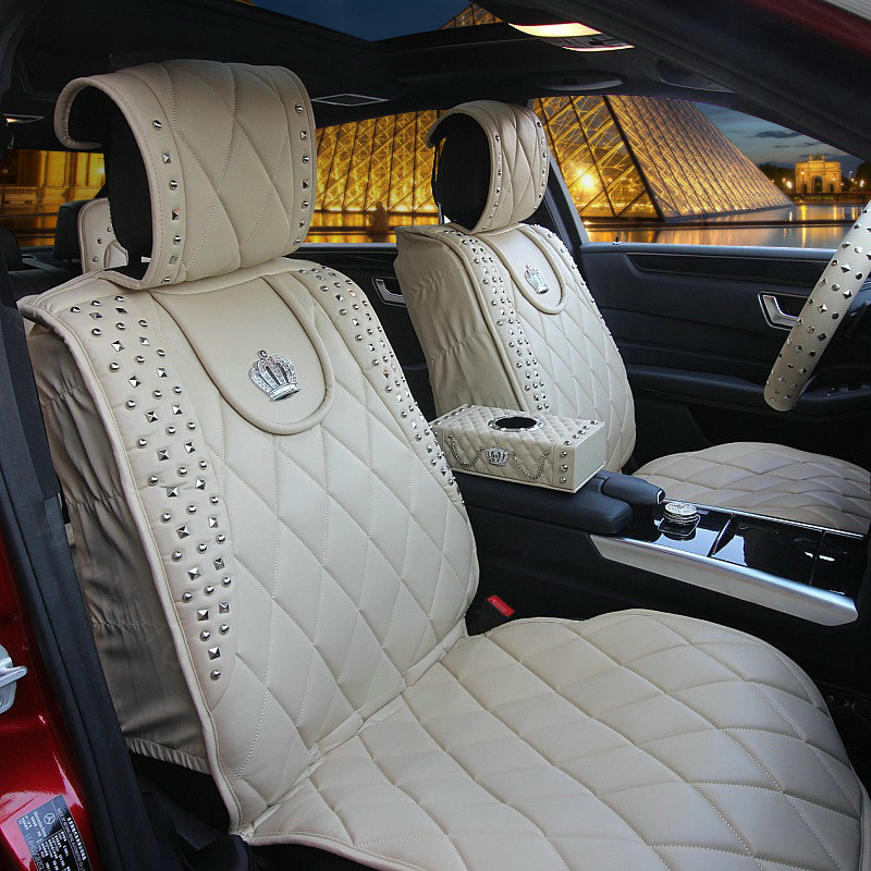 $209.71 Classic Leather LV Print Car Seat Covers Pads Automobile