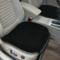 Top Quality Plush Universal Car Front Seat Cushion Automobile Fur Pads 1pcs - Black