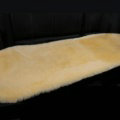 Top Quality Pure Wool Universal Car Seat Cushion Sheepskin Fur Auto Long Pads 1pcs - Beige