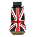 UK British Flag Print Car Seat Cushion Four Seasons General Leather Auto Seat Cover 1pcs - Black