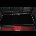 Winter Crystal Plush Car Back Seat Cushion Woman Universal Auto Long Pads 1pcs - Black