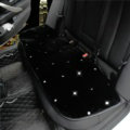 Winter Crystal Plush Car Back Seat Cushion Woman Universal High Quality Long Pads 1pcs - Black