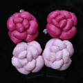 New 2pcs Camellia Flower Car Safety Seat Belt Covers Women Leather Shoulder Pads - Pink Rose