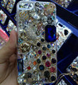 Bling S-warovski crystal cases Peacock diamond cover for iPhone 7S - White