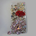 Bling S-warovski crystal cases Red Ballet girl diamond cover for iPhone 7S - Pink