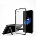 New Aluminum Bracket Bumper Frame Case  for iPhone 7S Support Silicone Back Cover - Black