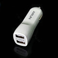 Arun AC201 Dual USB Car Charger Universal Charger for iPhone 8 - White