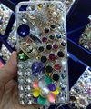 Bling S-warovski crystal cases Peacock diamonds cover for iPhone 8 - White